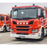 Imagen de vehículos de los bomberos de la Generalitat