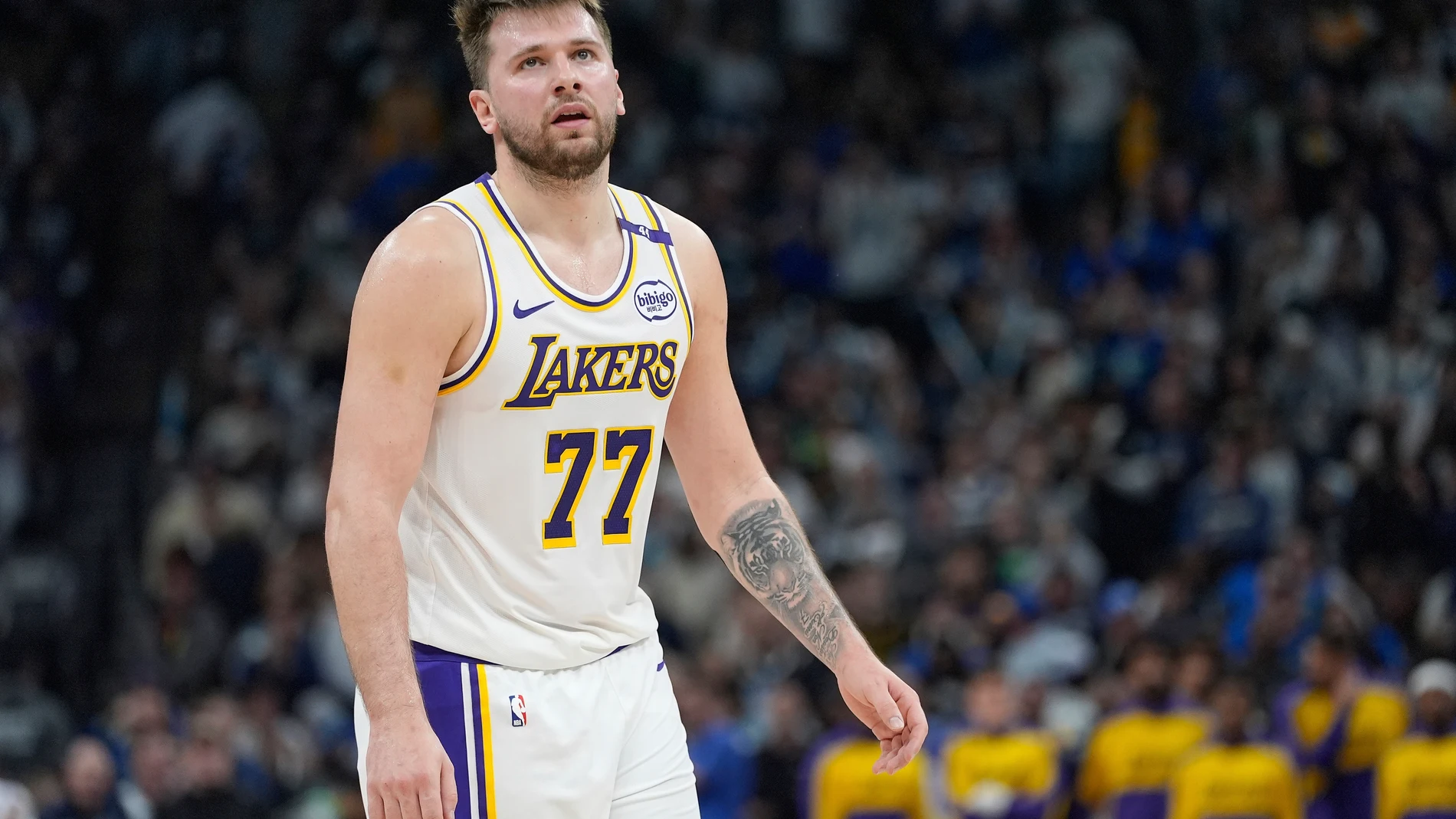 Doncic, en la derrota ante los Wolves en el cuarto partido de la serie