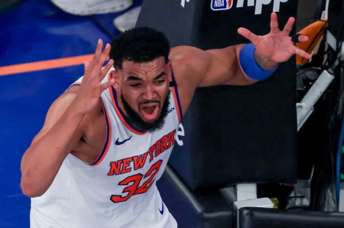 Karl Anthony Towns, en pleno quinto partido ante los Pacers