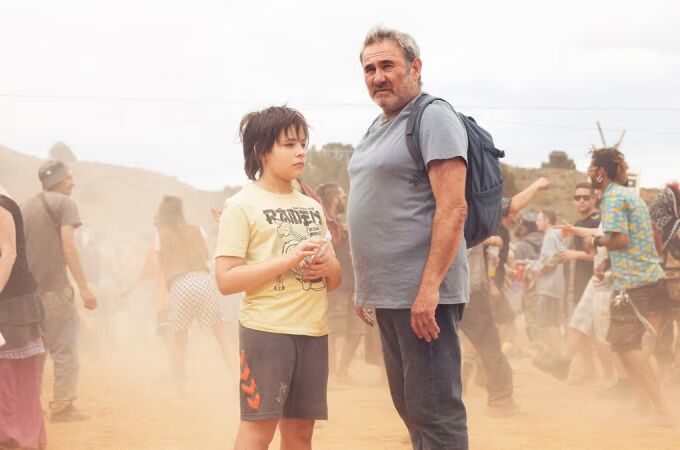 Bruno Núñez y Sergi López en "Sirat"