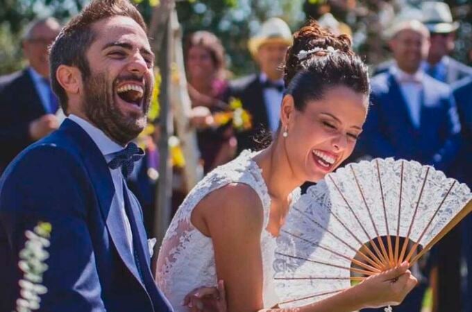 Roberto Leal y Sara Rubio en su tercera boda